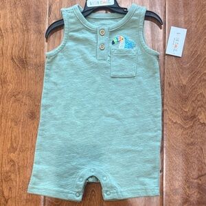 NWT Size 3-6 months Garanimals Green Sleeveless  Romper